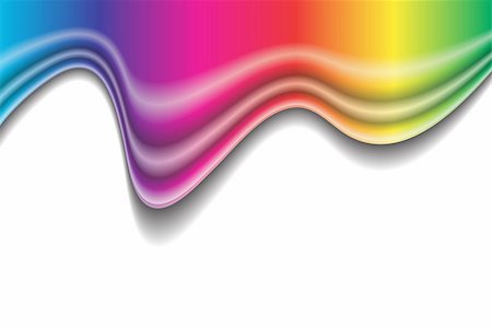 simsearch:400-04102704,k - Vector - Rainbow liquid forming a wave. No gradient mesh used. Photographie de stock - Aubaine LD & Abonnement, Code: 400-04542206