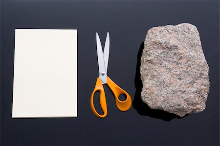 pedra papel tesoura - Rock, Paper, Scissors Foto de stock - Royalty-Free Super Valor e Assinatura, Número: 400-04542256