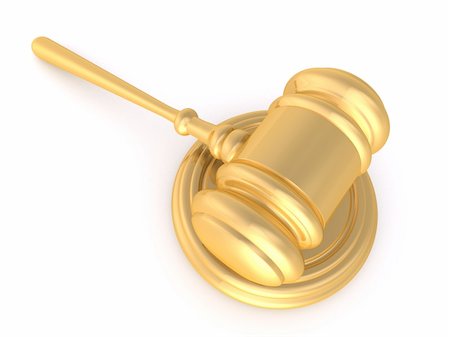 simsearch:400-04407414,k - 3d rendered illustration of a golden gavel Fotografie stock - Microstock e Abbonamento, Codice: 400-04542428