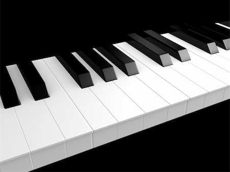 simsearch:400-05676575,k - 3d rendered illustration of black and white piano keys Photographie de stock - Aubaine LD & Abonnement, Code: 400-04542431