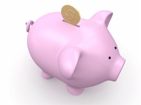 simsearch:400-04881131,k - 3d rendered illustration of a pink piggy bank Stock Photo - Budget Royalty-Free & Subscription, Code: 400-04542515