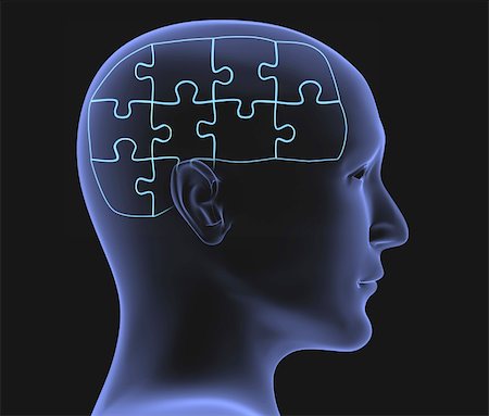 simsearch:400-06464519,k - Brain in the form of the combined puzzle Stockbilder - Microstock & Abonnement, Bildnummer: 400-04543222