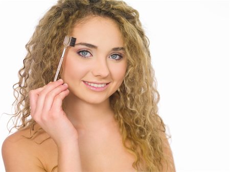 Young beautiful woman during daily morning routines Stock Photo - Budget Royalty-Free & Subscription, Code: 400-04543790