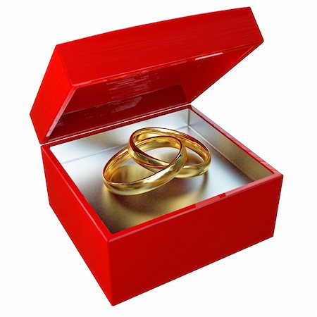 simsearch:400-06061555,k - 3d image of wedding ring in a red box background Photographie de stock - Aubaine LD & Abonnement, Code: 400-04554095