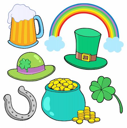 St Patricks day collection - vector illustration. Stock Photo - Budget Royalty-Free & Subscription, Code: 400-04554353