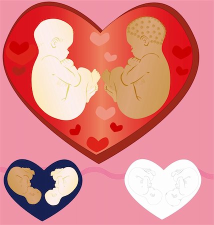 Two babies surrounded with love of all relatives. Execution examples. Stock Photo - Budget Royalty-Free & Subscription, Code: 400-04554570
