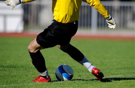soccer,football, player, goalkeeper with a ball Stock Photo - Budget Royalty-Free & Subscription, Code: 400-04554722