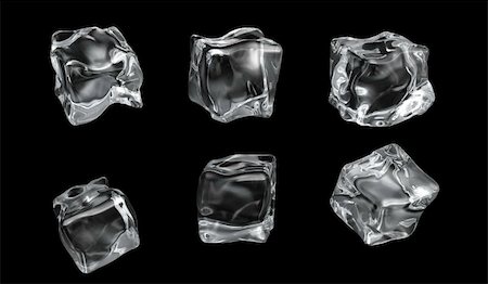 Water ice cube isolated on black background Stock Photo - Budget Royalty-Free & Subscription, Code: 400-04555287