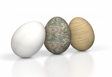 simsearch:400-07758089,k - white and wood egg isolated on white background Photographie de stock - Aubaine LD & Abonnement, Code: 400-04555293