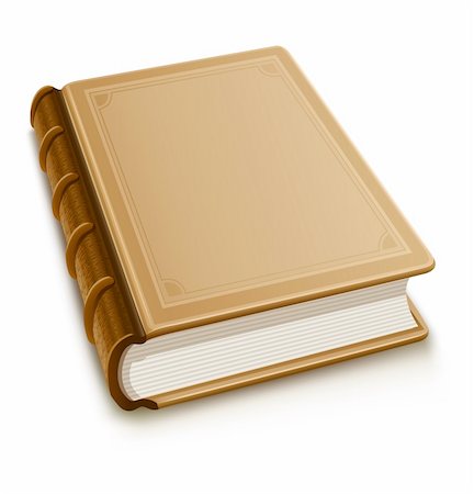 Old book with blank cover - vector illustration Stock Photo - Budget Royalty-Free & Subscription, Code: 400-04555460