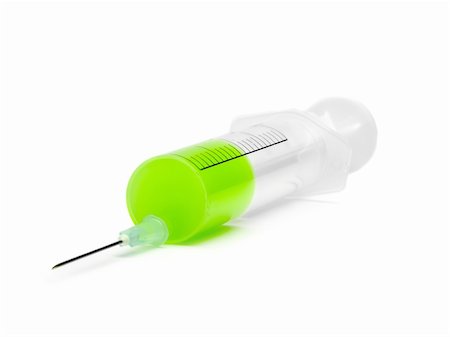simsearch:400-05320263,k - Syringe with vaccine isolated on white background Photographie de stock - Aubaine LD & Abonnement, Code: 400-04555762