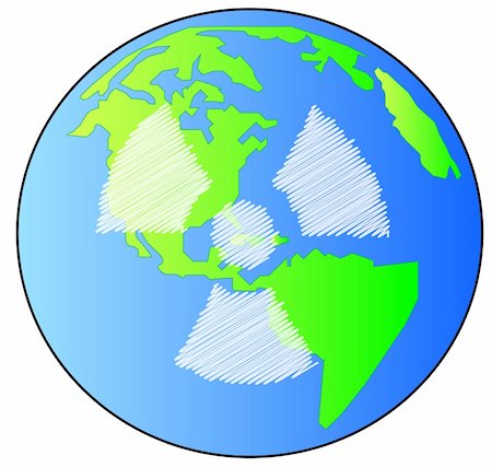 simsearch:400-05233482,k - earth or globe with radio active symbol on it Fotografie stock - Microstock e Abbonamento, Codice: 400-04556472
