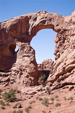 simsearch:400-05064360,k - Turret Arch - Rock formation in Arches National Park in Utah, USA Stock Photo - Budget Royalty-Free & Subscription, Code: 400-04556488