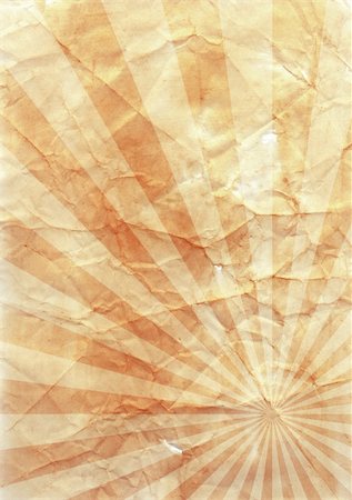 phecsone (artist) - Crumpled and old paper background with sunburst. Stockbilder - Microstock & Abonnement, Bildnummer: 400-04556520