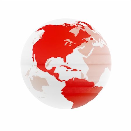 phecsone (artist) - Abstract globe design isolated on white background. 3D-Rendering & postprocessing. Stockbilder - Microstock & Abonnement, Bildnummer: 400-04556522