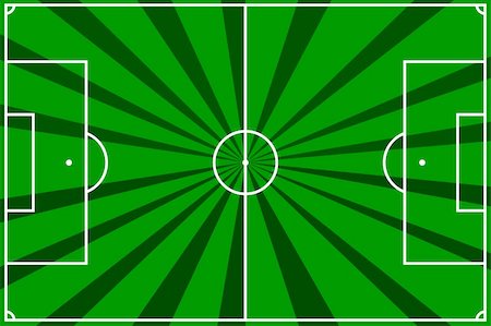 football court images - vector illustration of a  soccer field with dark and light green strips Foto de stock - Super Valor sin royalties y Suscripción, Código: 400-04556540