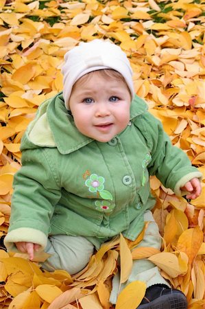 simsearch:400-04067084,k - baby at a park in Autumn Stock Photo - Budget Royalty-Free & Subscription, Code: 400-04556653