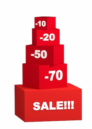 simsearch:400-04745340,k - Sale - boxes with the goods for reduced prices. Objects over white Stockbilder - Microstock & Abonnement, Bildnummer: 400-04556868