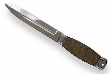 simsearch:632-01145244,k - Knife similar to a dagger, isolated on white. Photographie de stock - Aubaine LD & Abonnement, Code: 400-04556989