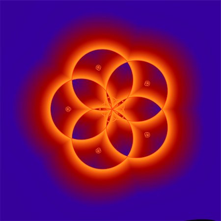 patballard (artist) - A blue and orange fractal with a star shaped center. Stock Photo - Budget Royalty-Free & Subscription, Code: 400-04557120