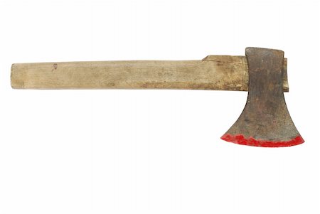 Isolated bloody axe Stock Photo - Budget Royalty-Free & Subscription, Code: 400-04557284