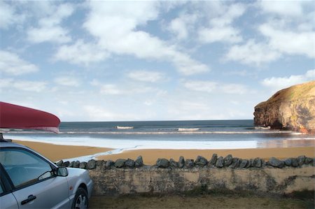 simsearch:400-05704788,k - a surfers car park in ballybunion county kerry ireland Fotografie stock - Microstock e Abbonamento, Codice: 400-04557412