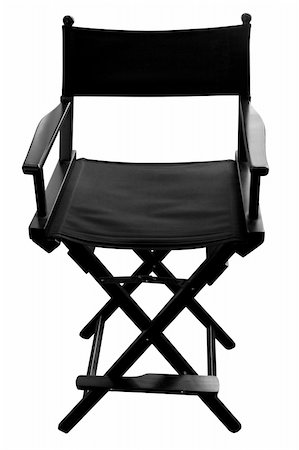 portable chair not people - Directors chair isolated on a white background. Stock Photo - Budget Royalty-Free & Subscription, Code: 400-04557435