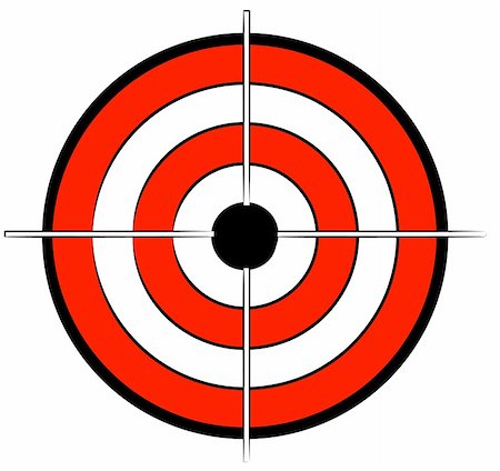 excel - red white and black bullseye target with crosshair Stock Photo - Budget Royalty-Free & Subscription, Code: 400-04557475