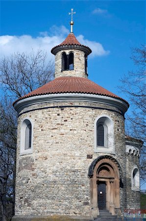 skifenok (artist) - Prague's oldest Romanesque structure -  St Martin Rotunda in Vyshegrad Stock Photo - Budget Royalty-Free & Subscription, Code: 400-04557679