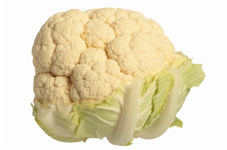 Cauliflower head, isolated on white background Stock Photo - Budget Royalty-Free & Subscription, Code: 400-04558303