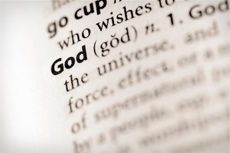 Selective focus on the word "God". Many more word photos in my portfolio... Stock Photo - Budget Royalty-Free & Subscription, Code: 400-04558398