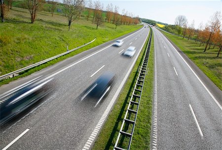 surpassing - Danish motorway - sunday spring morning traffic. Stock Photo - Budget Royalty-Free & Subscription, Code: 400-04558499