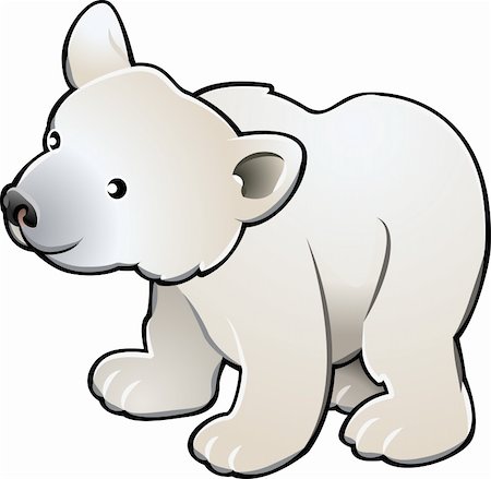 A vector illustration of a cute polar bear Stock Photo - Budget Royalty-Free & Subscription, Code: 400-04558505