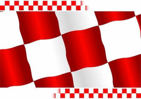 Red checkered flag with white copy space at top and bottom Foto de stock - Royalty-Free Super Valor e Assinatura, Número: 400-04558741