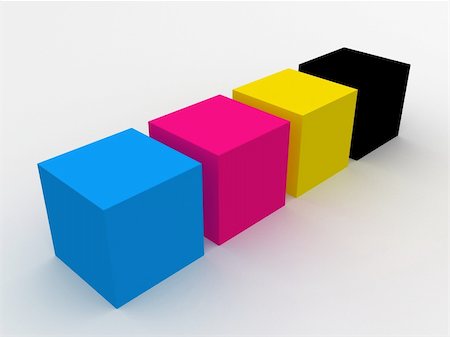 simsearch:400-03967200,k - 3d rendered illustration of some colorful cubes Foto de stock - Royalty-Free Super Valor e Assinatura, Número: 400-04558922