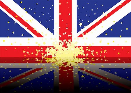 simsearch:400-06326700,k - reflected version of the british national flag with stars Stock Photo - Budget Royalty-Free & Subscription, Code: 400-04558969