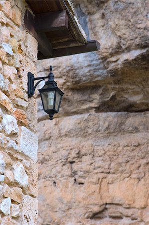 Streetlight in Orbaneja del Castillo, Burgos (Spain) Foto de stock - Super Valor sin royalties y Suscripción, Código: 400-04559306