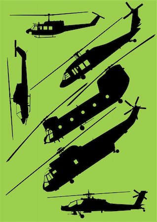 dragunov (artist) - The modern US Army helicopters silhouettes Photographie de stock - Aubaine LD & Abonnement, Code: 400-04559400
