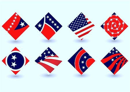 pnog (artist) - United States colors. Abstract election icons or Fourth of July theme Foto de stock - Super Valor sin royalties y Suscripción, Código: 400-04559478