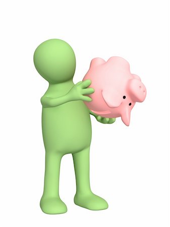 piggy banks losing money - Conceptual image - financial crisis Stock Photo - Budget Royalty-Free & Subscription, Code: 400-04551934