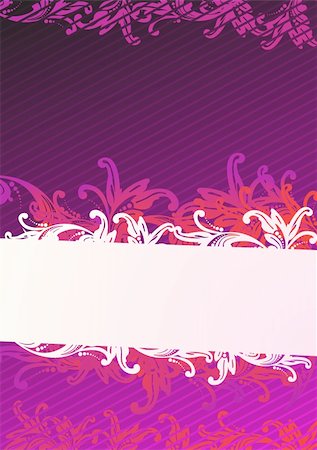 simsearch:400-06329749,k - Vector illustration of purple floral wallpaper Photographie de stock - Aubaine LD & Abonnement, Code: 400-04551945