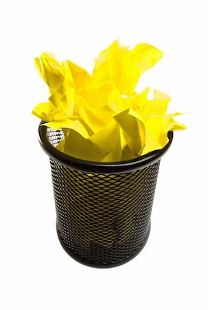 simsearch:400-04292189,k - Full trash can isolated on white background Fotografie stock - Microstock e Abbonamento, Codice: 400-04552554