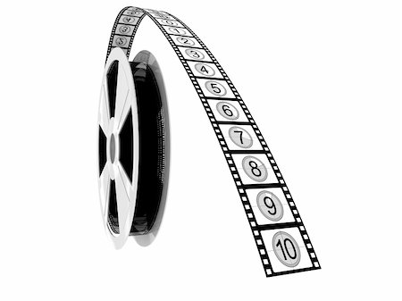 Filmstrip on white background Stock Photo - Budget Royalty-Free & Subscription, Code: 400-04552811