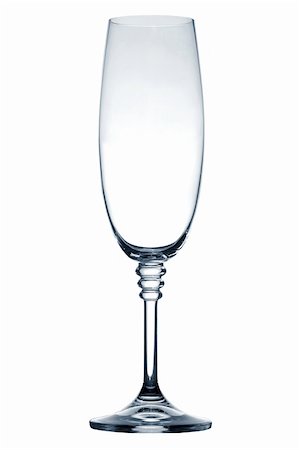 Empty champagne glass on white background Stock Photo - Budget Royalty-Free & Subscription, Code: 400-04552860