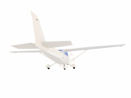 simsearch:400-08503664,k - isolated small airplane over white background Foto de stock - Super Valor sin royalties y Suscripción, Código: 400-04552987