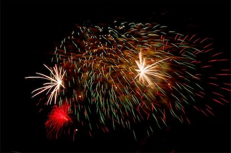 psamtik (artist) - bright colored fireworks on black background Stock Photo - Budget Royalty-Free & Subscription, Code: 400-04553114