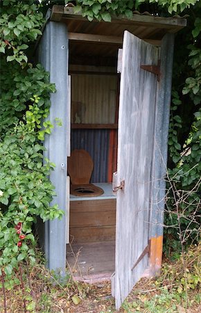 Old Outhouse with the Door Open Stock Photo - Budget Royalty-Free & Subscription, Code: 400-04553405