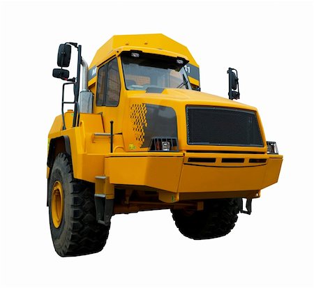 Yellow semi truck isolated Stock Photo - Budget Royalty-Free & Subscription, Code: 400-04553739