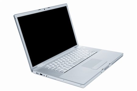 simsearch:400-05073201,k - Modern and stylish laptop on a white background Foto de stock - Super Valor sin royalties y Suscripción, Código: 400-04553771