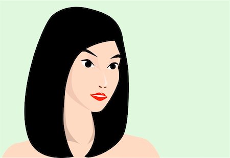 Vector of Asian beauty Stock Photo - Budget Royalty-Free & Subscription, Code: 400-04553795